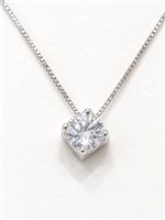 Collana Donna in Oro bianco Zircone Vidali Gioielli COOR-32-34